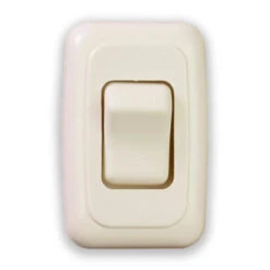 3-Way On-Off -On Switch With Bezel, 12-Volt, For RV, Trailer, Camper (Almond)
