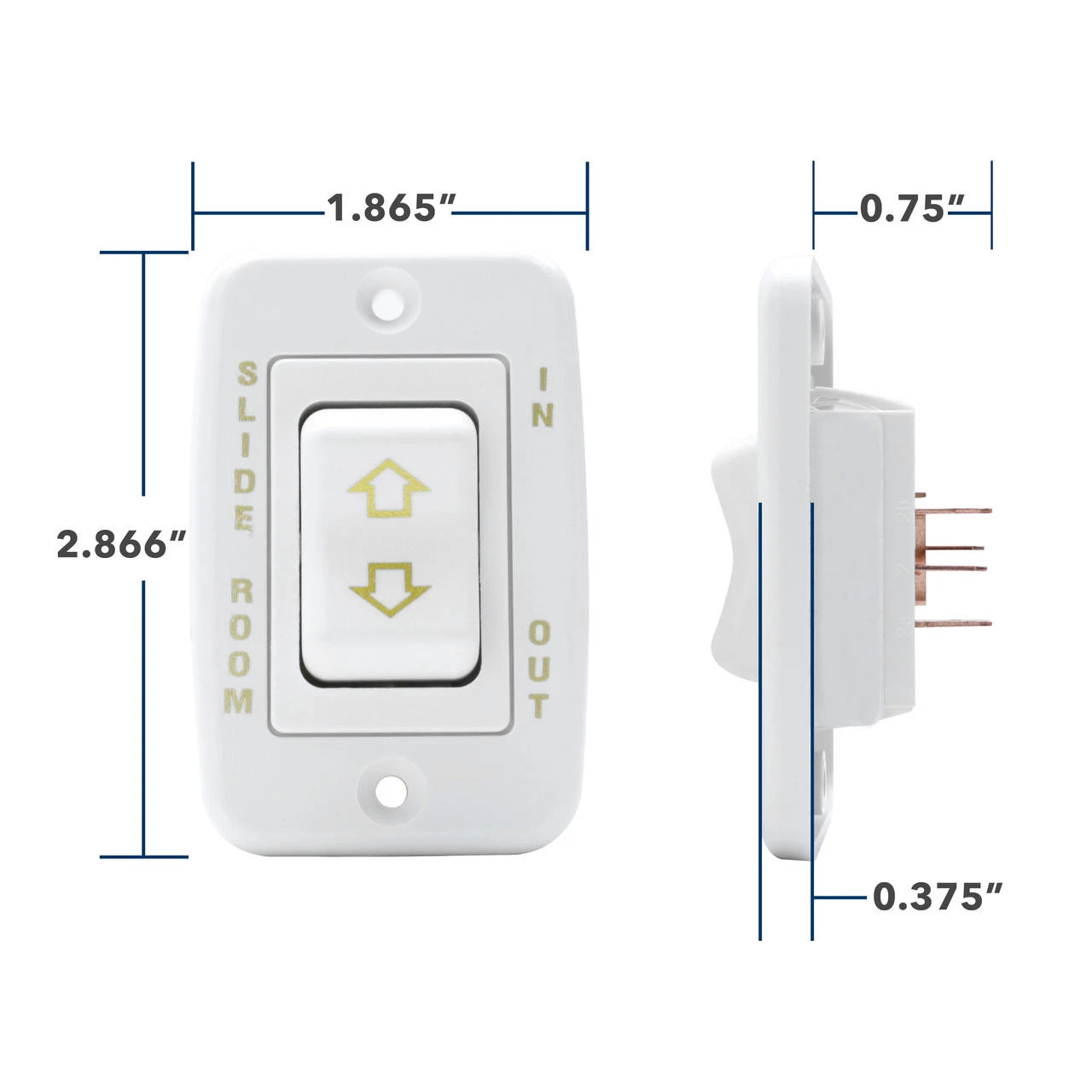 RV Slide Out Switch White 20 Amp Continuous 40 Amp Peak 4 Wire 3 RV Slide Out Switch White 20 Amp Continuous 40 Amp Peak 4 Wire - Image 3