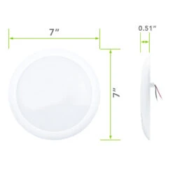 LED RV Boat Surface Ceiling Light 7" Slim LED Panel 12V 750LM