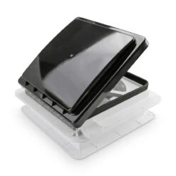 11" X 11" RV Roof Vent Fan Black Lid -Auto Parts Shop leisure coachworks 11 x 11 rv roof vent fan black lid 65129.1671153655