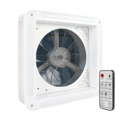 14" X 14" RV Roof Vent 2-Way 6 Speed Fan With Powered Riser Rain Sensor Led Remote And Smoked Lid -Auto Parts Shop leisure coachworks 14 x 14 rv roof vent 2 way 6 speed fan with powered riser rain sensor led remote and smoked lid 49601.1642094850