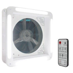 14" X 14" RV Roof Vent 2-Way 6 Speed Fan With Powered Riser Rain Sensor Led Remote And Smoked Lid -Auto Parts Shop leisure coachworks 14 x 14 rv roof vent 2 way 6 speed fan with powered riser rain sensor led remote and smoked lid 68465.1642098213