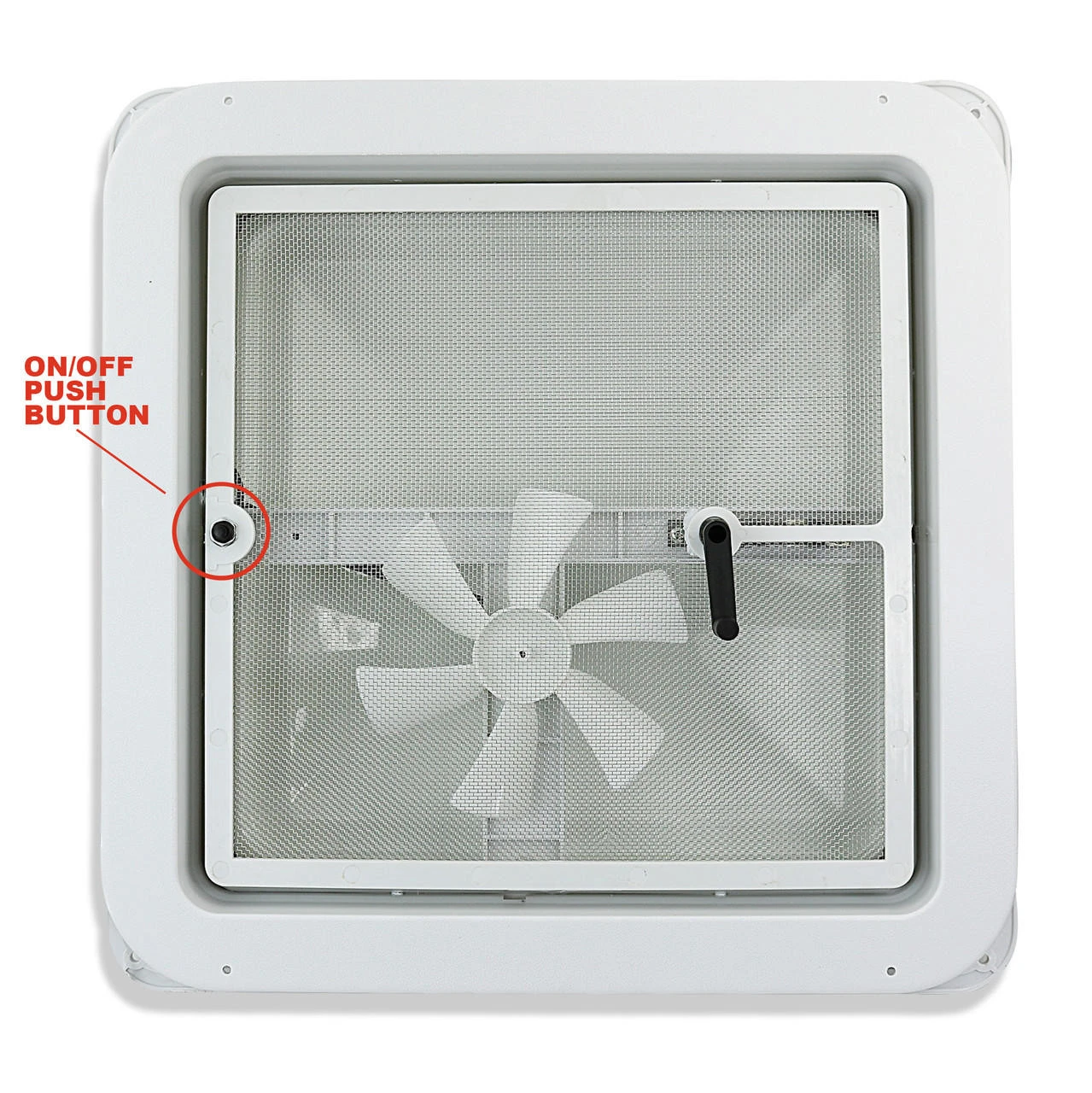 Leisure CW 14" RV Roof Vent 12 Volt Power FAN W/ WHITE Lid Inner Garnish Ring W 5 Leisure CW 14" RV Roof Vent 12 Volt Power FAN W/ WHITE Lid Inner Garnish Ring W - Image 5