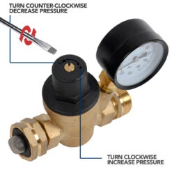 RV Camper Water Pressure Regulator Brass LEAD FREE Adjustable Pressure Gauge -Auto Parts Shop leisure coachworks rv camper water pressure regulator brass lead free adjustable pressure gauge 58243.1642095835