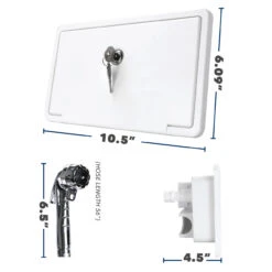 RV Exterior Shower Box Kit Cowboy Shower Outside Faucet With Lock -Auto Parts Shop leisure coachworks rv exterior shower box kit cowboy shower outside faucet with lock 57116.1642094406