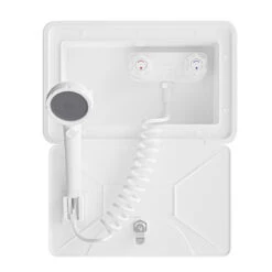 Leisure Coachworks RV Outdoor Shower Box Kit Exterior Faucet Cowboy Shower For Camper, Van, Travel Trailer, Motorhome & Boat 18 Leisure Coachworks RV Outdoor Shower Box Kit Exterior Faucet Cowboy Shower For Camper, Van, Travel Trailer, Motorhome & Boat -Auto Parts Shop leisure coachworks rv outdoor shower exterior white shower box for camper van travel trailer motorhome and boat 02396.1686866972