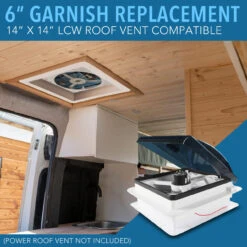 RV Roof Vent 6" Garnish - White -Auto Parts Shop leisure coachworks rv roof vent 6 garnish white 33586.1671067126