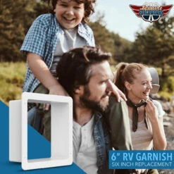 RV Roof Vent 6" Garnish - White -Auto Parts Shop leisure coachworks rv roof vent 6 garnish white 93247.1671067123