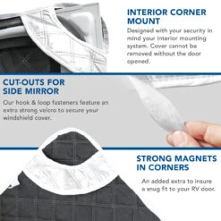 RV Sunshade Silver Windshield Cover 4 Layer Insulation For Class C Ford 1997-2021 -Auto Parts Shop leisure coachworks rv sunshade silver windshield cover 4 layer insulation for class c ford 1997 2021 86181.1642094764