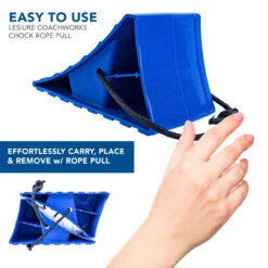 RV Travel Trailer Heavy Duty Wheel Chock W/Rope -Auto Parts Shop leisure coachworks rv travel trailer heavy duty wheel chock wrope 97079.1642095584