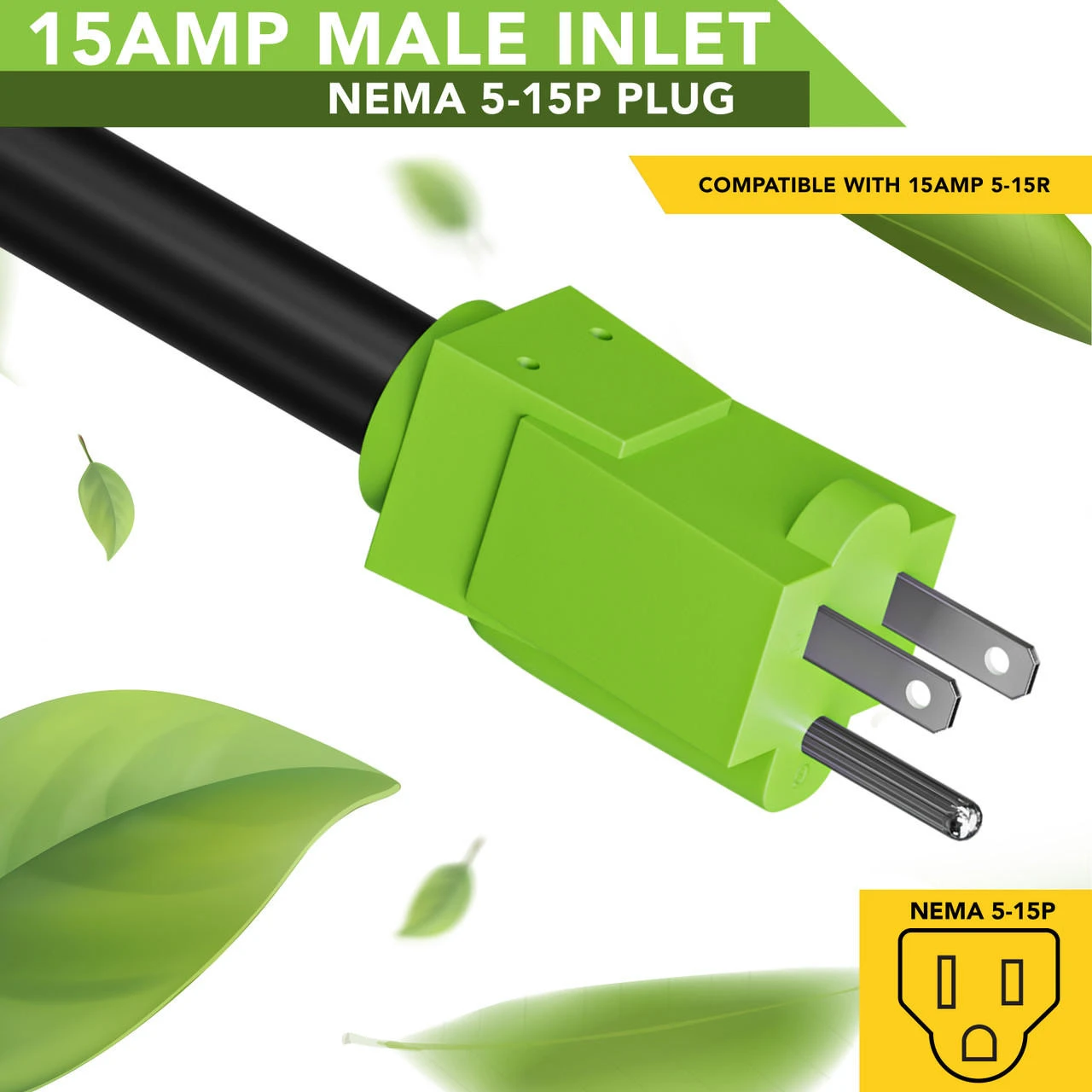 12" 90-Degree Dogbone RV Adapter 15 Amp Male And 30-Amp Female With Twist Lock And LED Indicator (15 Amp Male - 30 Amp Female Twist) 5 12" 90-Degree Dogbone RV Adapter 15 Amp Male And 30-Amp Female With Twist Lock And LED Indicator (15 Amp Male - 30 Amp Female Twist) - Image 5