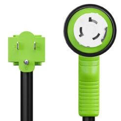 12" 90-Degree Dogbone RV Adapter 15 Amp Male And 50 Amp Female With Twist Lock And LED Power Indicator (15 Amp Male - 50 Amp Female Twist) -Auto Parts Shop leisure cords 12 90 degree dogbone rv adapter 15 amp male and 50 amp female with twist lock and led power indicator 15 amp male 50 amp female twist 23303.1671672548