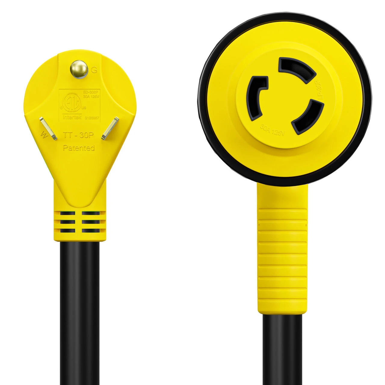 12" 90-Degree Dogbone RV Adapter 30 Amp Male And 30-Amp Female With Twist Lock And LED Indicator (30 Amp Male - 30 Amp Female Twist) 8 12" 90-Degree Dogbone RV Adapter 30 Amp Male And 30-Amp Female With Twist Lock And LED Indicator (30 Amp Male - 30 Amp Female Twist) - Image 8