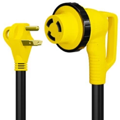 12" 90-Degree Dogbone RV Adapter 30 Amp Male And 30-Amp Female With Twist Lock And LED Indicator (30 Amp Male - 30 Amp Female Twist) 22 12" 90-Degree Dogbone RV Adapter 30 Amp Male And 30-Amp Female With Twist Lock And LED Indicator (30 Amp Male - 30 Amp Female Twist) -Auto Parts Shop leisure cords 12 90 degree dogbone rv adapter 30 amp male and 30 amp female with twist lock and led indicator 30 amp male 30 amp female twist 84504.1688366699