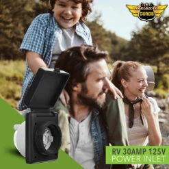 125V 30 AMP Power Plug Twist Lock Inlet With 3 Stainless Steel Pins, Black -Auto Parts Shop leisure cords 125v 30 amp power plug twist lock inlet with 3 stainless steel pins black 23550.1653682720