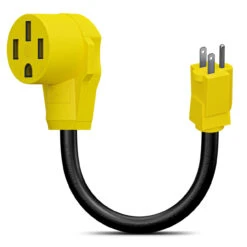 15 Amp Male To 50 Amp Female 12" Dogbone Adapter RV Electrical Converter Cord Cable