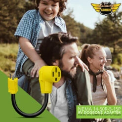 15 Amp Male To 50 Amp Female 12" Dogbone Adapter RV Electrical Converter Cord Cable -Auto Parts Shop leisure cords 15 amp male to 50 amp female 12 dogbone adapter rv electrical converter cord cable 90815.1679370487