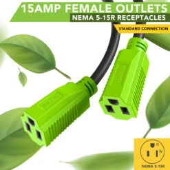 Leisure Cords 24'' RV Y Adapter Cord 30 Amp Male Plug To Two 15 Amp Female 2.5 Feet With Handle (30A Male To 2-15A Female) 10 Leisure Cords 24'' RV Y Adapter Cord 30 Amp Male Plug To Two 15 Amp Female 2.5 Feet With Handle (30A Male To 2-15A Female) -Auto Parts Shop leisure cords 24 rv y adapter cord 30 amp male plug to two 15 amp female 2.5 feet with handle 30a male to 2 15a female 75455.1672364479