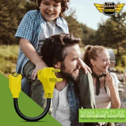 30 Amp Male To 15 Amp Female 12" Dogbone Adapter RV Electrical Converter Cord Cable -Auto Parts Shop leisure cords 30 amp male to 15 amp female 12 dogbone adapter rv electrical converter cord cable 28213.1678765104