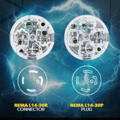 30 AMP Replacement 4-Prong Locking Female And Male Power Cord Ends NEMA L14-30 -Auto Parts Shop leisure cords 30 amp replacement 4 prong locking female and male power cord ends nema l14 30 62484.1645899045