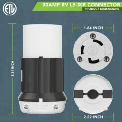 30 AMP RV Power Cord Locking Shore Connector Replacement End Marine Twist Lock -Auto Parts Shop leisure cords 30 amp rv power cord locking shore connector replacement end marine twist lock 81614.1655412045
