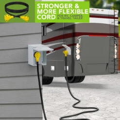 30 Amp RV Power Extension Cord With LED Power Indictor - 30 Amp Male To 30 Amp Female Standard Plug 10 Foot 14 30 Amp RV Power Extension Cord With LED Power Indictor - 30 Amp Male To 30 Amp Female Standard Plug 10 Foot -Auto Parts Shop leisure cords 30 amp rv power extension cord with led power indictor 30 amp male to 30 amp female standard plug 10 foot 32589.1682743932