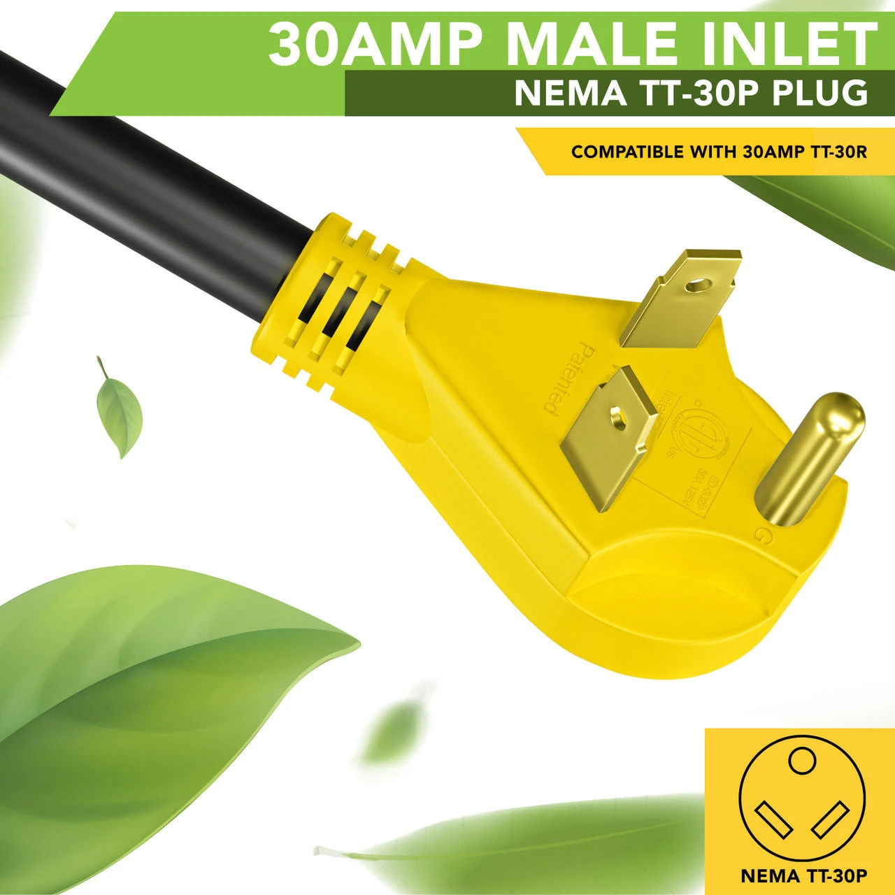 30 Amp RV Power Extension Cord With LED Power Indictor - 30 Amp Male To 30 Amp Female Standard Plug 10 Foot 4 30 Amp RV Power Extension Cord With LED Power Indictor - 30 Amp Male To 30 Amp Female Standard Plug 10 Foot - Image 4