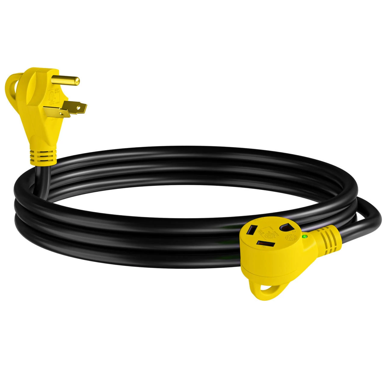 30 Amp RV Power Extension Cord With LED Power Indictor - 30 Amp Male To 30 Amp Female Standard Plug 10 Foot 1 30 Amp RV Power Extension Cord With LED Power Indictor - 30 Amp Male To 30 Amp Female Standard Plug 10 Foot