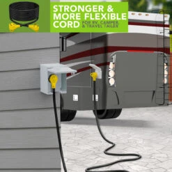 30 Amp RV Power Extension Cord With LED Power Indictor - 30 Amp Male To 30 Amp Female Standard Plug 30 Foot -Auto Parts Shop leisure cords 30 amp rv power extension cord with led power indictor 30 amp male to 30 amp female standard plug 30 foot 05667.1682743919