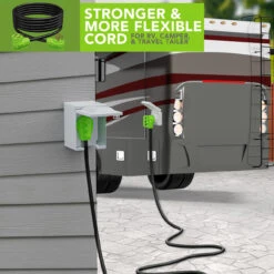 50 Amp RV Power Extension Cord With LED Power Indictor - 50 Amp Male To 50 Amp Female Standard Plug 15 Foot -Auto Parts Shop leisure cords 50 amp rv power extension cord with led power indictor 50 amp male to 50 amp female standard plug 15 foot 00492.1656536525