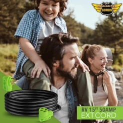 50 Amp RV Power Extension Cord With LED Power Indictor - 50 Amp Male To 50 Amp Female Standard Plug 15 Foot -Auto Parts Shop leisure cords 50 amp rv power extension cord with led power indictor 50 amp male to 50 amp female standard plug 15 foot 14894.1656536515