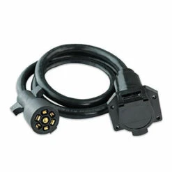 7 Way Inline Extension Cord With Weatherproof Double Prongs Connector (4 Feet)