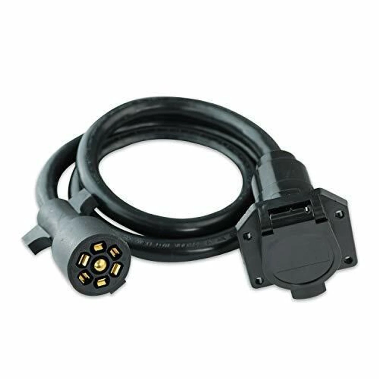 7 Way Inline Extension Cord With Weatherproof Double Prongs Connector (4 Feet) 1 7 Way Inline Extension Cord With Weatherproof Double Prongs Connector (4 Feet)