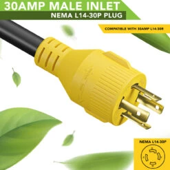 Gen RV 18" 30 AMP Locking 3 Or 4 Prong Plug To Standard RV TT-30R Receptacle Generator Adapter With Grip 15 Gen RV 18" 30 AMP Locking 3 Or 4 Prong Plug To Standard RV TT-30R Receptacle Generator Adapter With Grip -Auto Parts Shop leisure cords gen rv 18 30 amp locking 3 or 4 prong plug to standard rv tt 30r receptacle generator adapter with grip 19920.1681446424