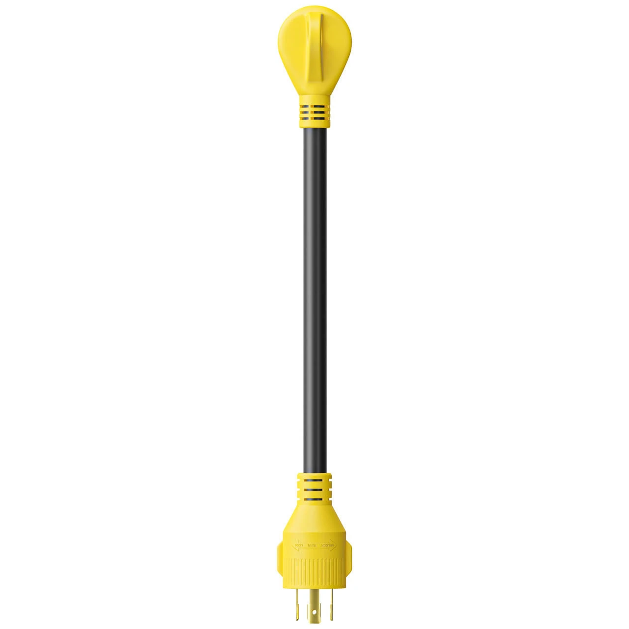 Gen RV 18" 30 AMP Locking 3 Or 4 Prong Plug To Standard RV TT-30R Receptacle Generator Adapter With Grip 10 Gen RV 18" 30 AMP Locking 3 Or 4 Prong Plug To Standard RV TT-30R Receptacle Generator Adapter With Grip - Image 10