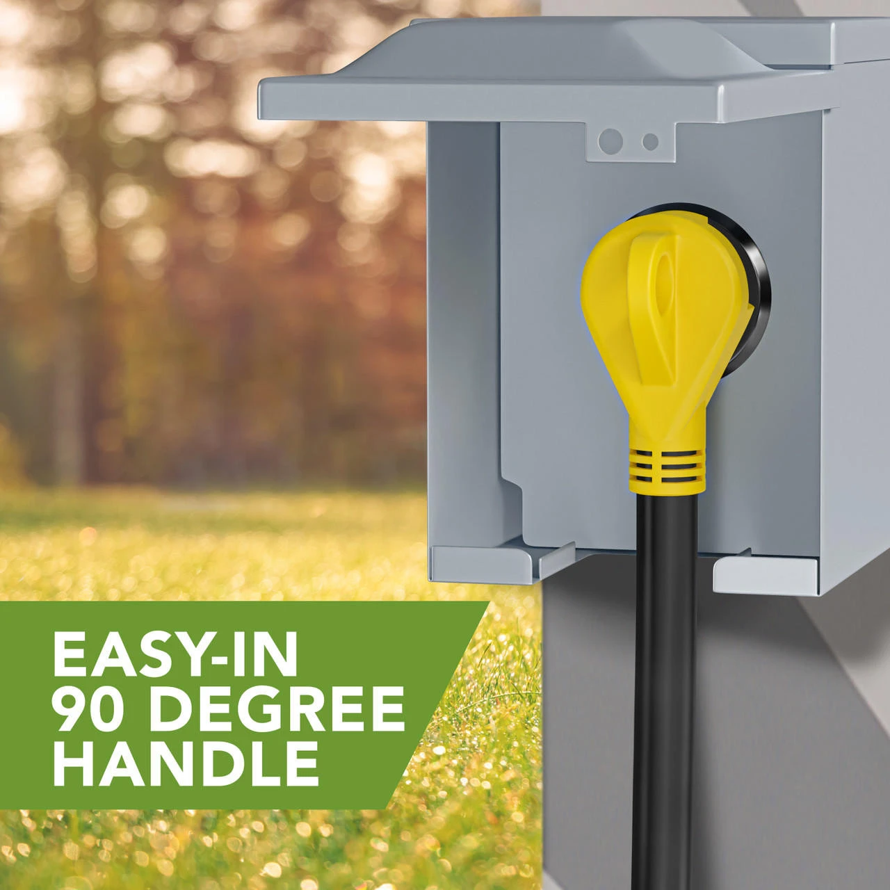 Gen RV 18" 30 AMP Locking 3 Or 4 Prong Plug To Standard RV TT-30R Receptacle Generator Adapter With Grip 11 Gen RV 18" 30 AMP Locking 3 Or 4 Prong Plug To Standard RV TT-30R Receptacle Generator Adapter With Grip - Image 11