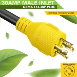 Gen RV 30 Amp Generator Cord, 4-Prong 10 Gauge Heavy Duty L14-30 Generator Power Cord Up To 7,500W -Auto Parts Shop leisure cords gen rv 30 amp generator cord 4 prong 10 gauge heavy duty l14 30 generator power cord up to 7500w 72079.1685771394