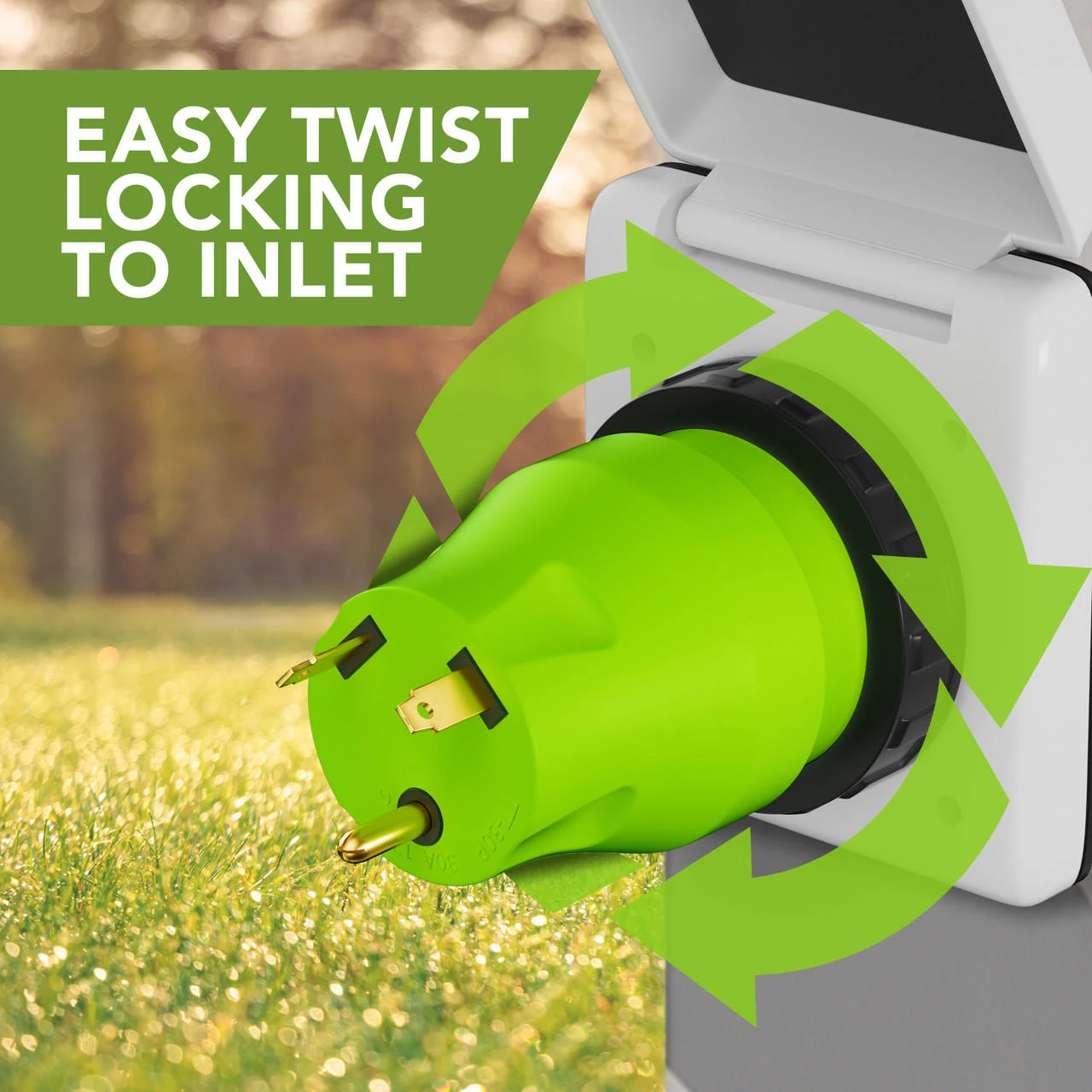 Locking Power Cord Adapter 30A Male To 50Amp Female Twist Power Cord Male To Female Camper Generator Cable Adapter Electrical Converter Plug 5 Locking Power Cord Adapter 30A Male To 50Amp Female Twist Power Cord Male To Female Camper Generator Cable Adapter Electrical Converter Plug - Image 5