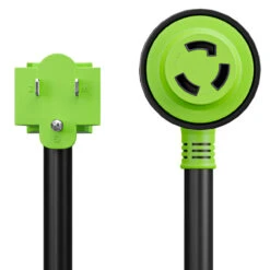 Power Cord Plug Adapter 15 Amp Male To 30 Amp Twist To Lock Female 12" RV Electrical Converter Cord Cable With LED Indicator Light -Auto Parts Shop leisure cords power cord plug adapter 15 amp male to 30 amp twist to lock female 12 rv electrical converter cord cable with led indicator light 48308.1677813532