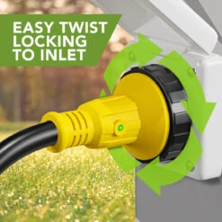 Power Cord Plug Adapter 30 Amp Male To 30 Amp Twist To Lock Female 12" RV Electrical Converter Cord Cable With LED Indicator Light -Auto Parts Shop leisure cords power cord plug adapter 30 amp male to 30 amp twist to lock female 12 rv electrical converter cord cable with led indicator light 09316.1683781796
