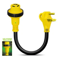 Power Cord Plug Adapter 30 Amp Male To 30 Amp Twist To Lock Female 12" RV Electrical Converter Cord Cable With LED Indicator Light -Auto Parts Shop leisure cords power cord plug adapter 30 amp male to 30 amp twist to lock female 12 rv electrical converter cord cable with led indicator light 67751.1683781797