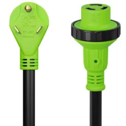 RV 30 Amp Power Cord With LED Power Indictor - 30 Amp Male To 30 Amp Female Locking Plug 10 Foot -Auto Parts Shop leisure cords rv 30 amp power cord with led power indictor 30 amp male to 30 amp female locking plug 10 foot 51611.1678320355