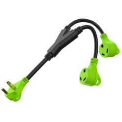 RV Y Adapter Cord 30 Amp Male Plug To Two 30 Amp Female 24" With Handle -Auto Parts Shop leisure cords rv y adapter cord 30 amp male plug to two 30 amp female 24 with handle 93086.1678119152