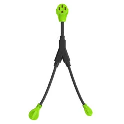 RV Y Adapter Cord 50 Amp Female Plug To (1) 30 Amp Male- (1) 15 Amp Male 24" With Handle -Auto Parts Shop leisure cords rv y adapter cord 50 amp female plug to 1 30 amp male 1 15 amp male 24 with handle 75631.1682570879