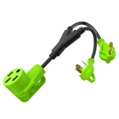 RV Y Adapter Cord 50 Amp Female Plug To Two 30 Amp Male 24" With Handle -Auto Parts Shop leisure cords rv y adapter cord 50 amp female plug to two 30 amp male 24 with handle 98923.1681878833