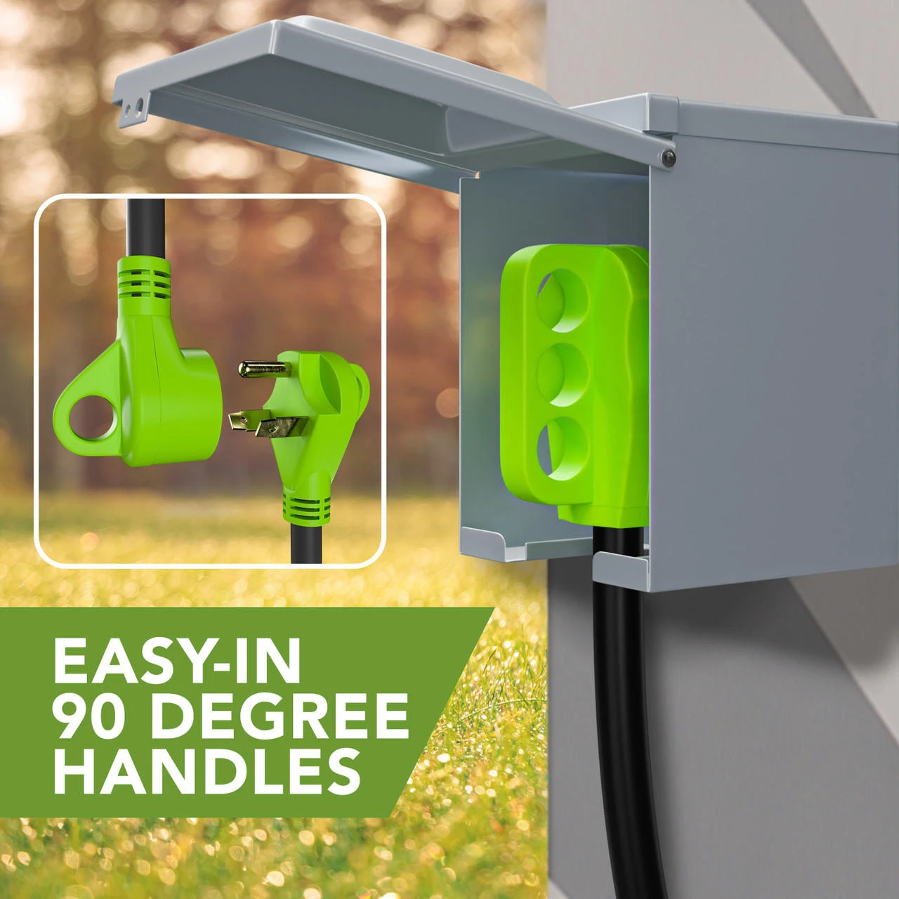 RV Y Adapter Cord 50 Amp Male Plug To Two 30 Amp Female 24" With Handle 8 RV Y Adapter Cord 50 Amp Male Plug To Two 30 Amp Female 24" With Handle - Image 8