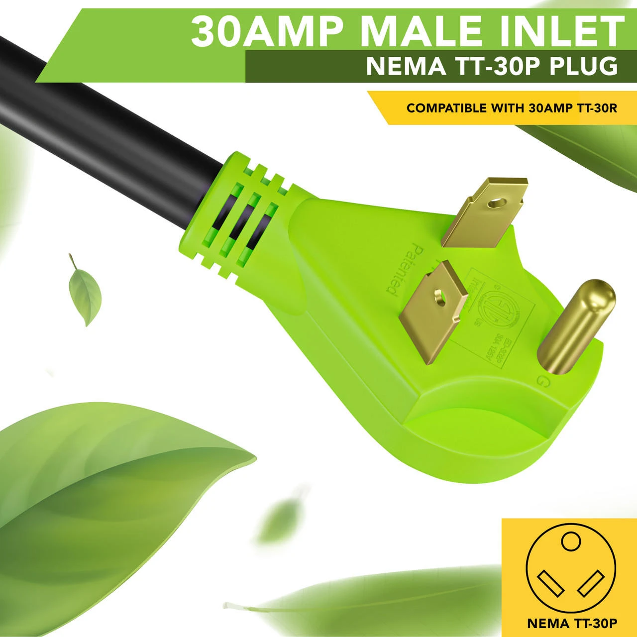 Twist Lock RV 30 Amp Power Cord With LED Power Indictor - 30 Amp Male To 30 Amp 90 Degree Female Locking Plug 36 Foot 3 Twist Lock RV 30 Amp Power Cord With LED Power Indictor - 30 Amp Male To 30 Amp 90 Degree Female Locking Plug 36 Foot - Image 3