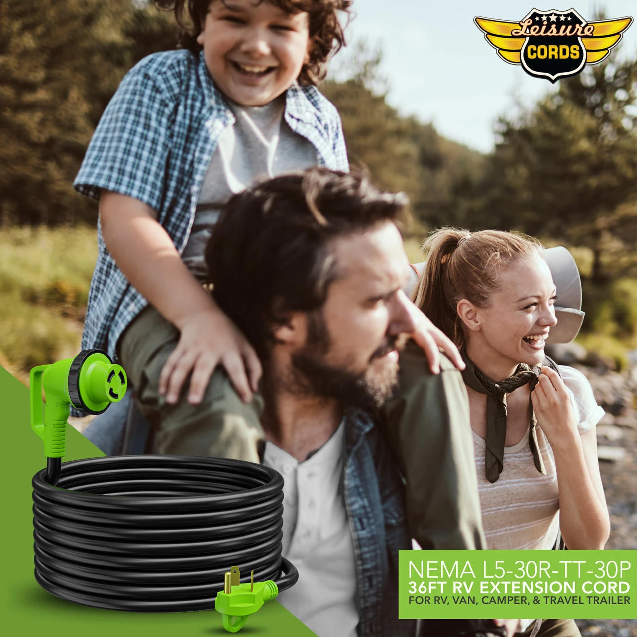 Twist Lock RV 30 Amp Power Cord With LED Power Indictor - 30 Amp Male To 30 Amp 90 Degree Female Locking Plug 36 Foot 12 Twist Lock RV 30 Amp Power Cord With LED Power Indictor - 30 Amp Male To 30 Amp 90 Degree Female Locking Plug 36 Foot - Image 12