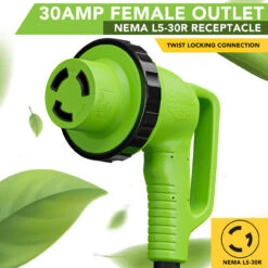 Twist Lock RV 30 Amp Power Cord With LED Power Indictor - 30 Amp Male To 30 Amp 90 Degree Female Locking Plug 50 Foot -Auto Parts Shop leisure cords twist lock rv 30 amp power cord with led power indictor 30 amp male to 30 amp 90 degree female locking plug 50 foot 67300.1682484353