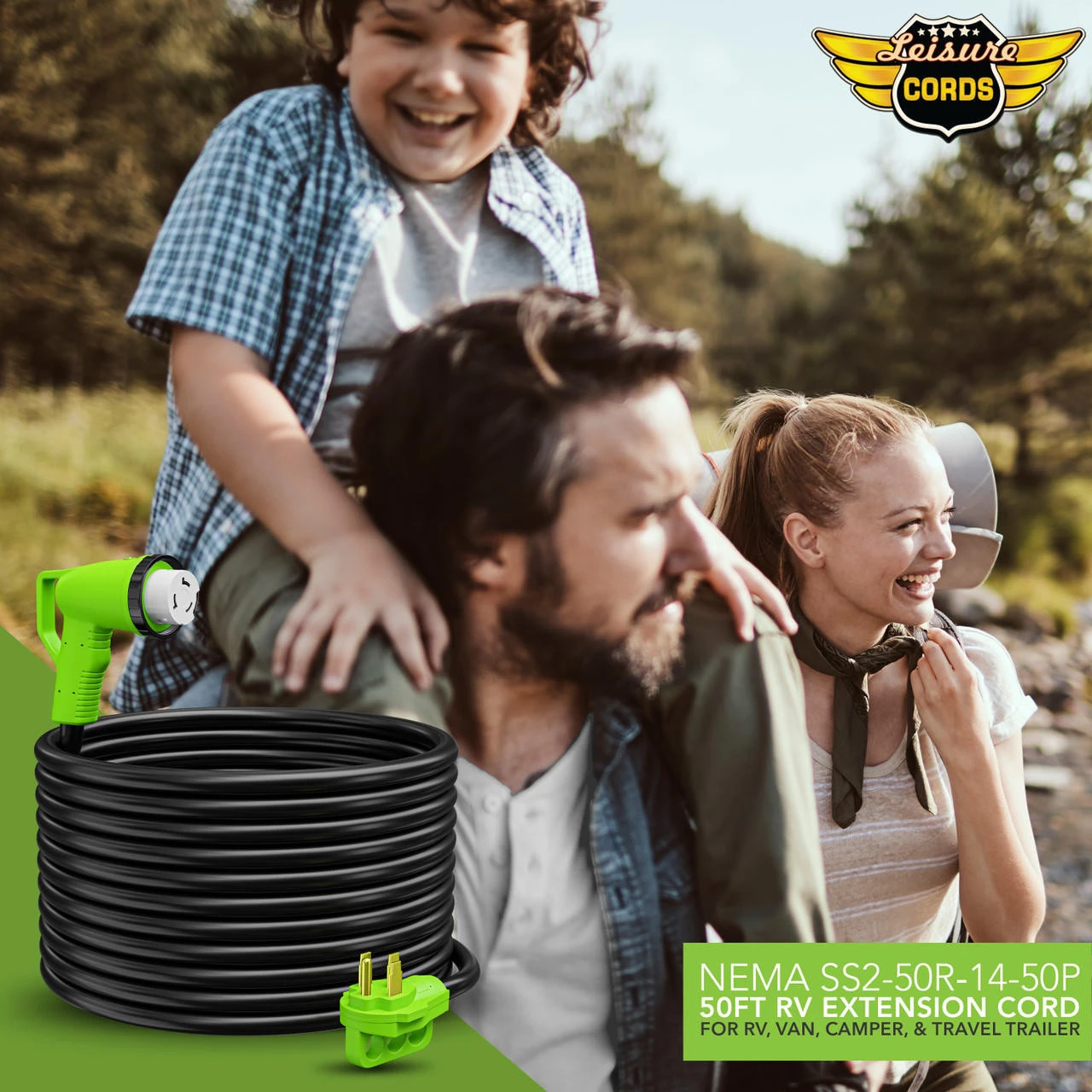 Twist Lock RV 50 Amp Power Cord With LED Power Indictor - 50 Amp Male To 50 Amp 90 Degree Female Locking Plug 50 Foot 12 Twist Lock RV 50 Amp Power Cord With LED Power Indictor - 50 Amp Male To 50 Amp 90 Degree Female Locking Plug 50 Foot - Image 12